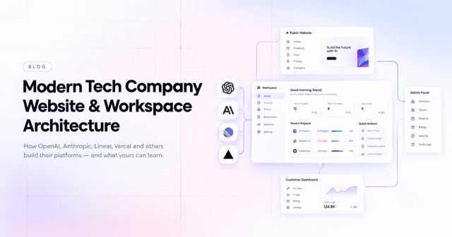 Modern Tech Company Website & Workspace Architecture