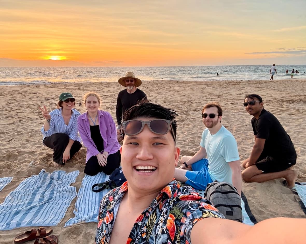 At the beach